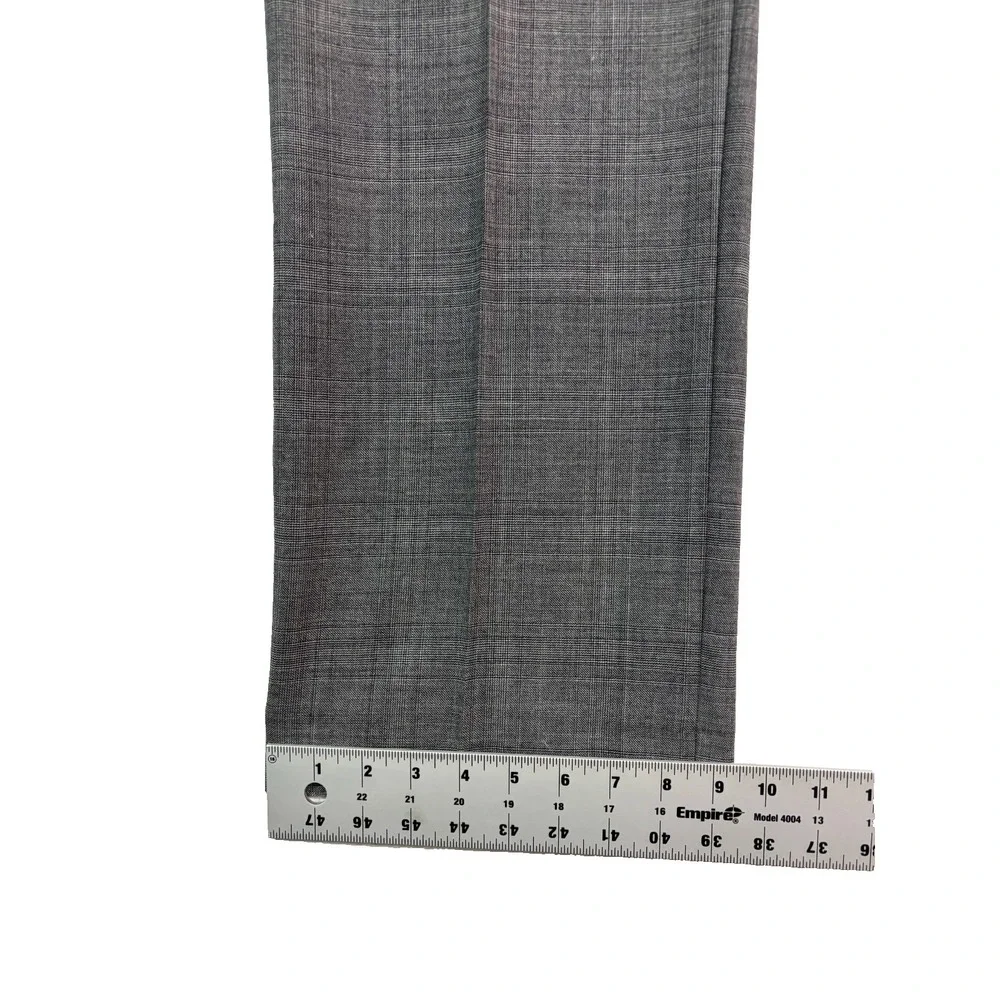 NEW Banana Republic 38x32 Gray‎ Plaid Dress Suit Pants Tailored Slim Fit Wool
